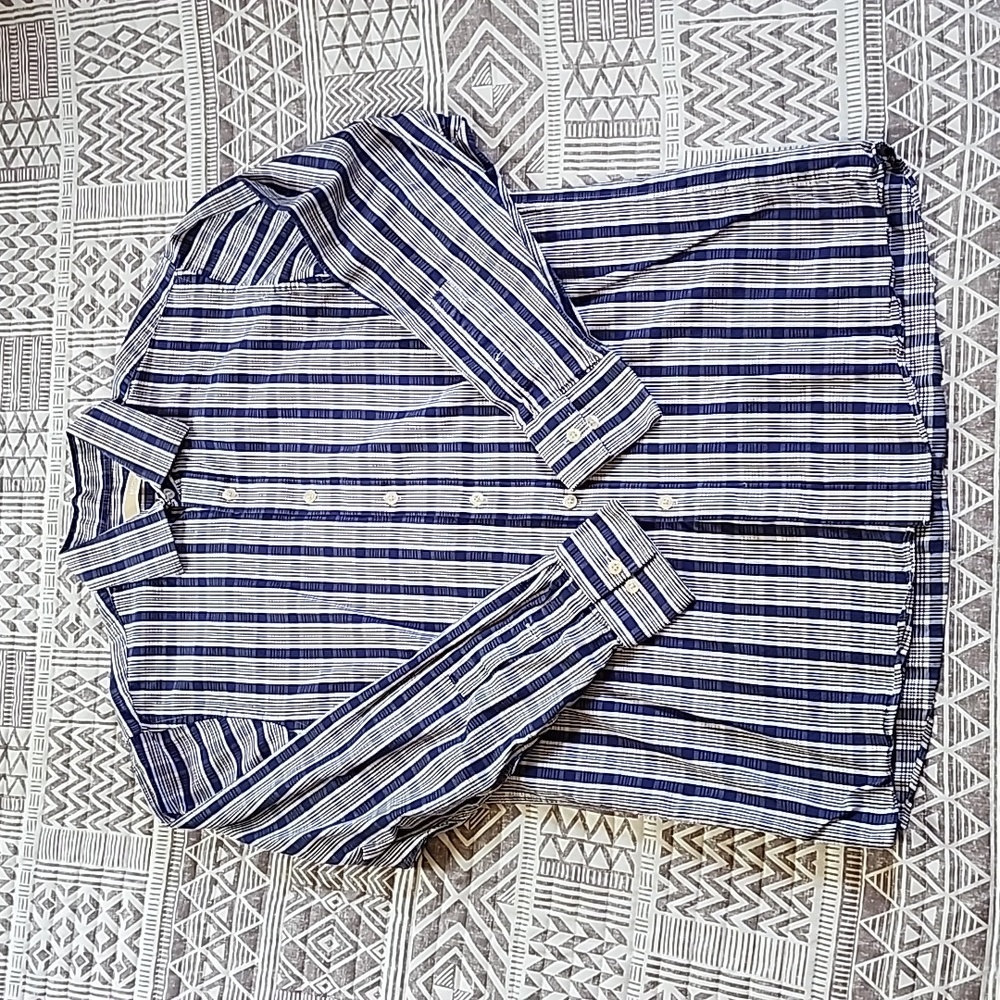 Michael kors long sleeve blue plaid dress shirt. 15 1/2 32-33